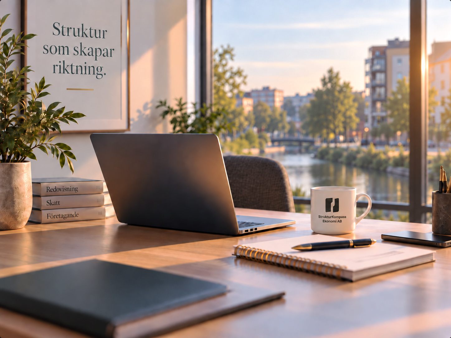 Digital arbetsplats för redovisning hos StrukturKompass Ekonomi AB.